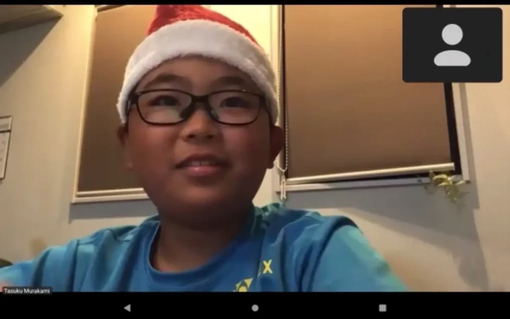 熊本市の子ども英語教室エンデバーの２０２２年クリスマス会の様子